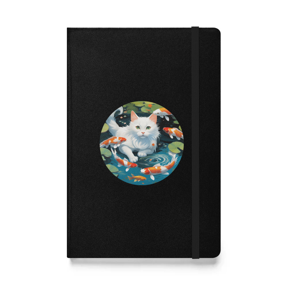 PugMug Custom White Companion Cat Hardcover Bound Notebook