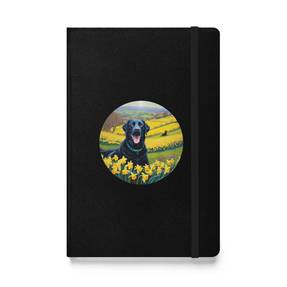 PugMug Custom Black Labrador Retriever Hardcover Bound Notebook