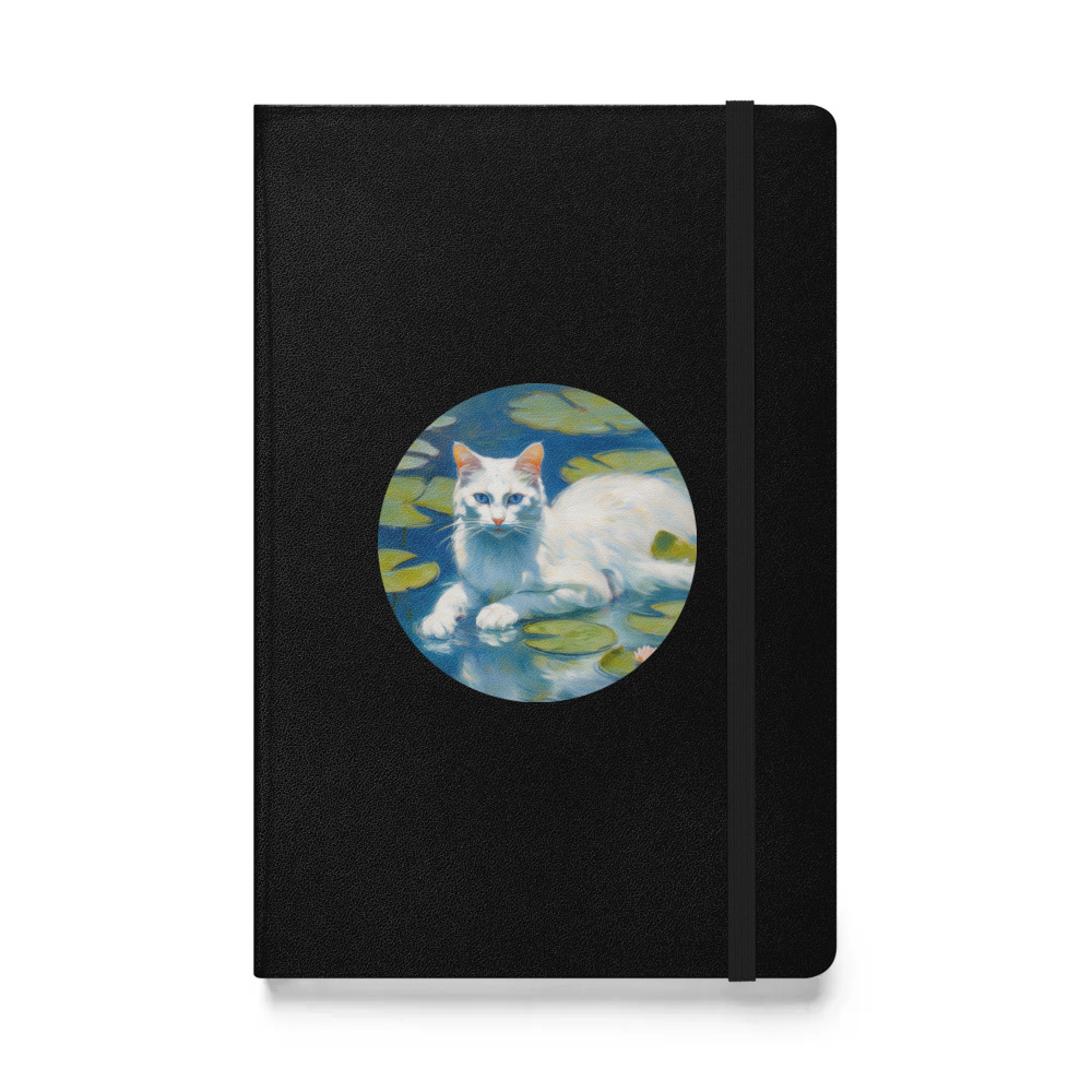 PugMug Custom White Companion Cat Hardcover Bound Notebook