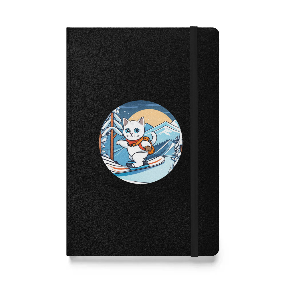 PugMug Custom White Companion Cat Hardcover Bound Notebook