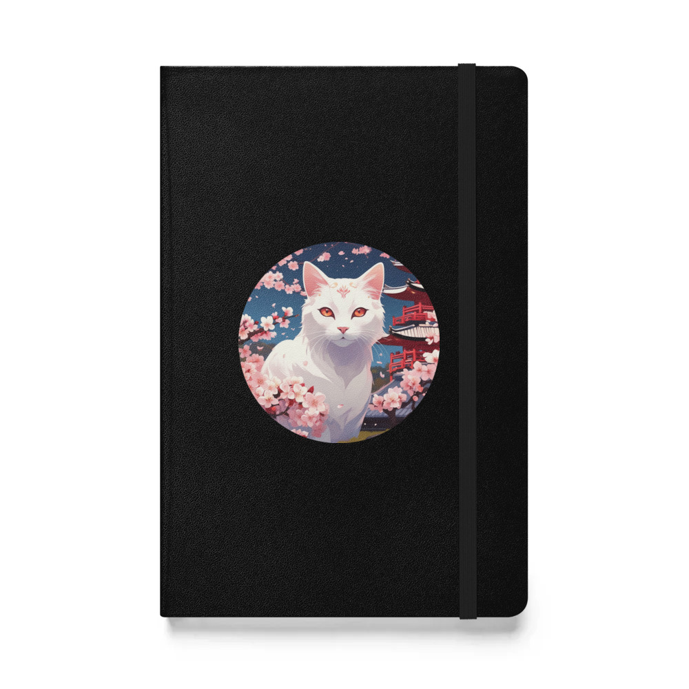 PugMug Custom White Companion Cat Hardcover Bound Notebook