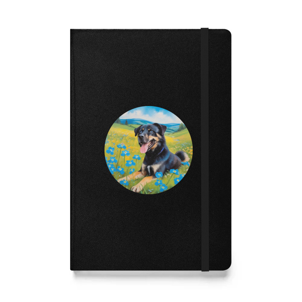 PugMug Custom Blue Hardcover Bound Notebook