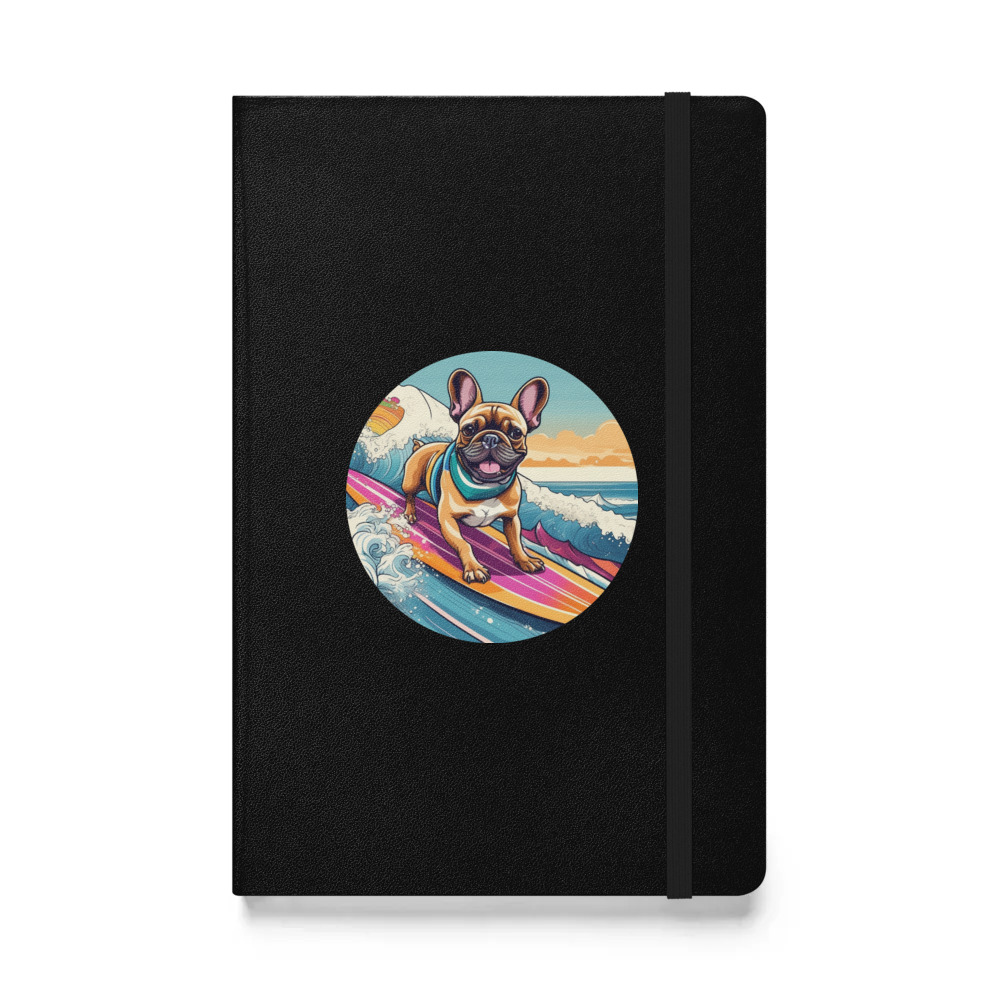PugMug Custom Tan French Bulldog Hardcover Bound Notebook