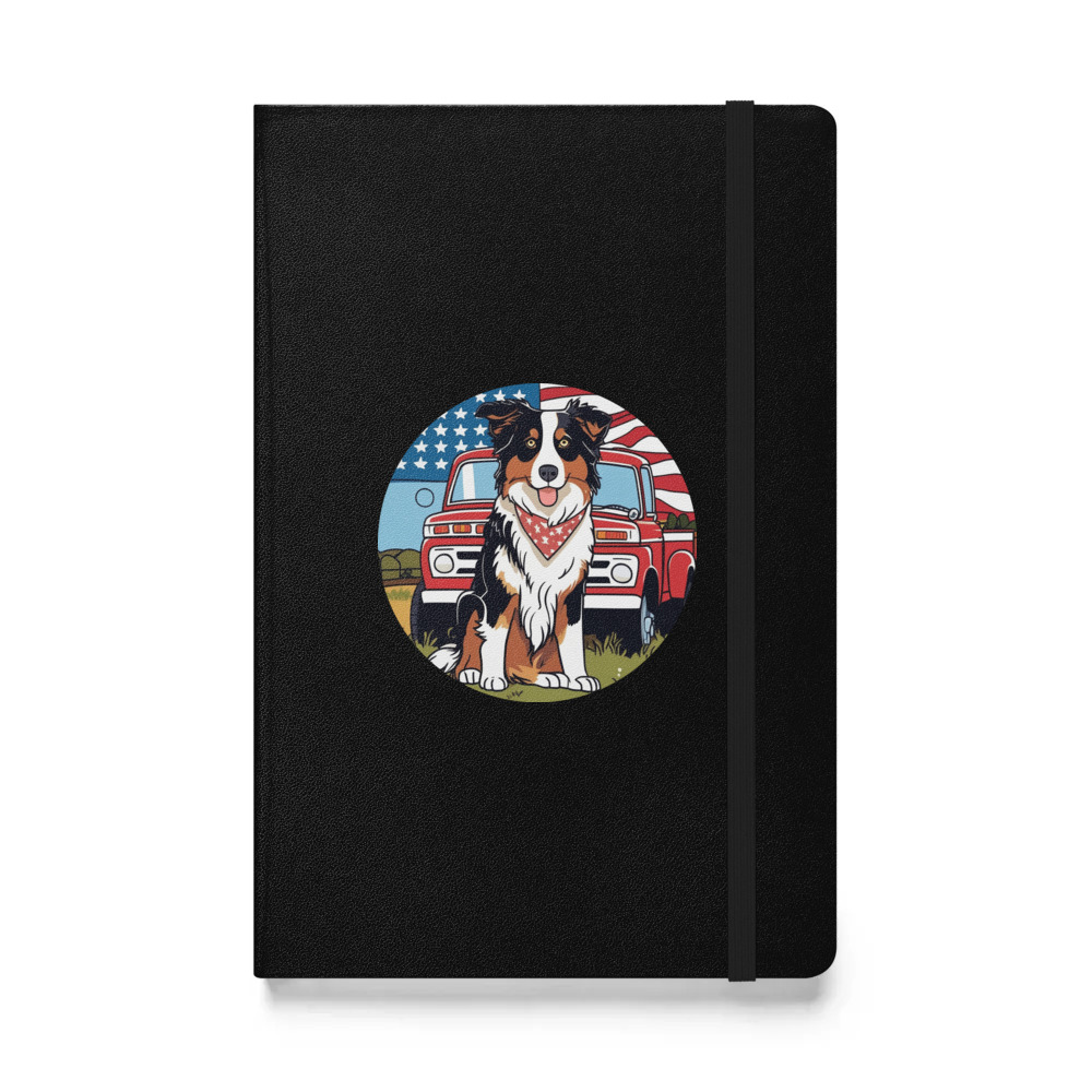 PugMug Custom Australian Shepherd Dog Hardcover Bound Notebook