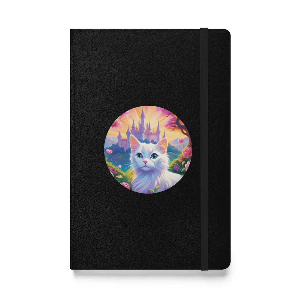 PugMug Custom White Companion Cat Hardcover Bound Notebook