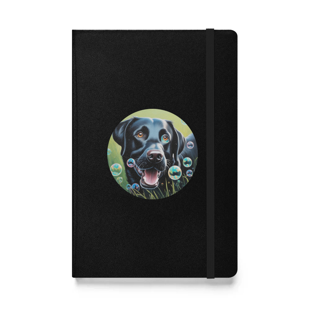 PugMug Custom Black Labrador Retriever Hardcover Bound Notebook