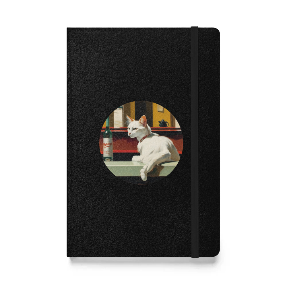 PugMug Custom White Companion Cat Hardcover Bound Notebook