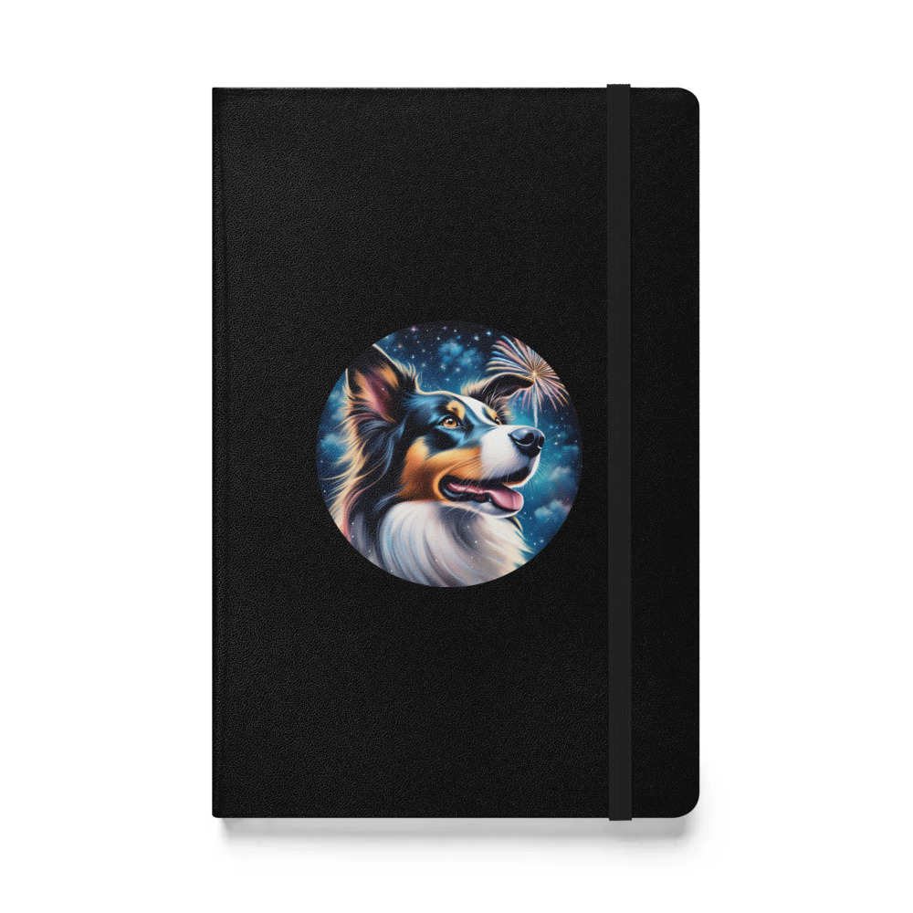 PugMug Custom Border Collie Hardcover Bound Notebook