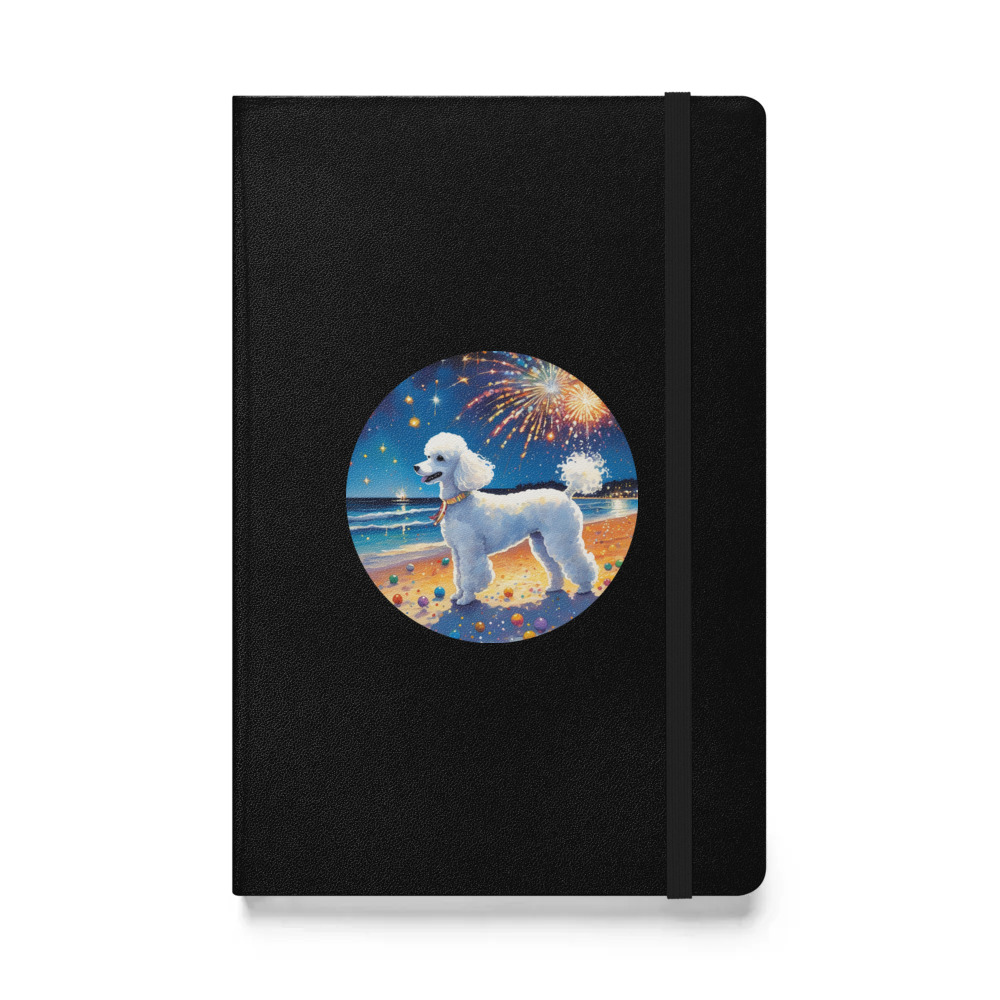 PugMug Custom White Poodle Hardcover Bound Notebook