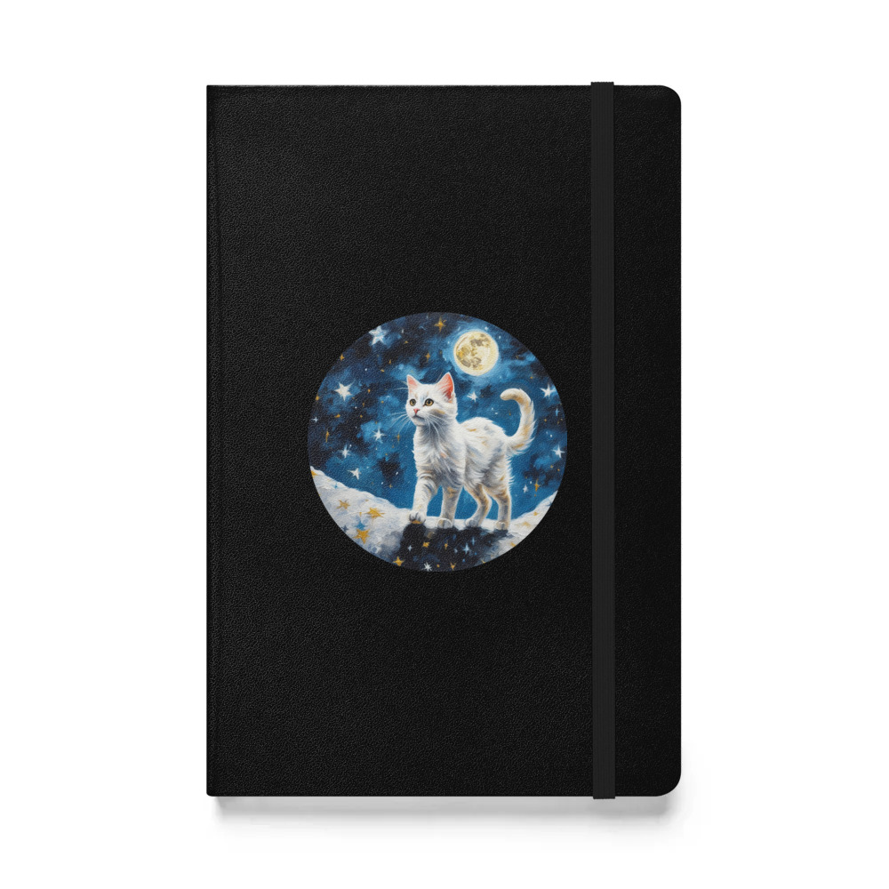 PugMug Custom White Companion Cat Hardcover Bound Notebook