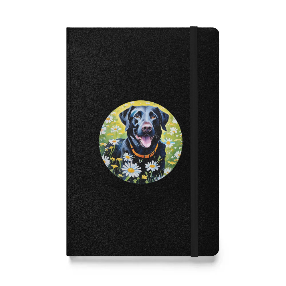 PugMug Custom Black Labrador Retriever Hardcover Bound Notebook