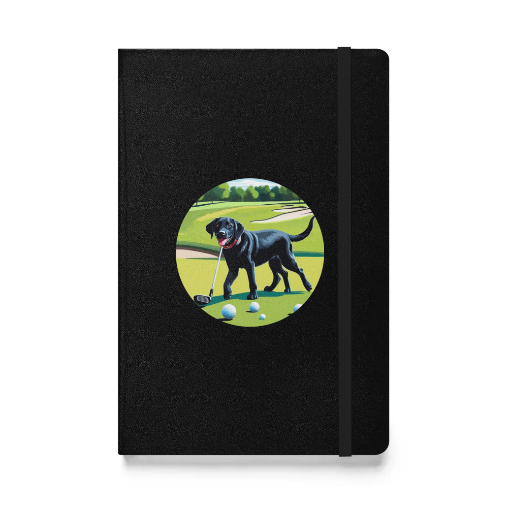 PugMug Custom Black Labrador Retriever Hardcover Bound Notebook