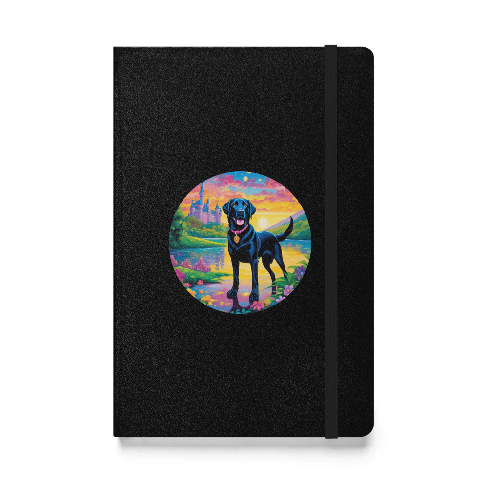 PugMug Custom Black Labrador Retriever Hardcover Bound Notebook