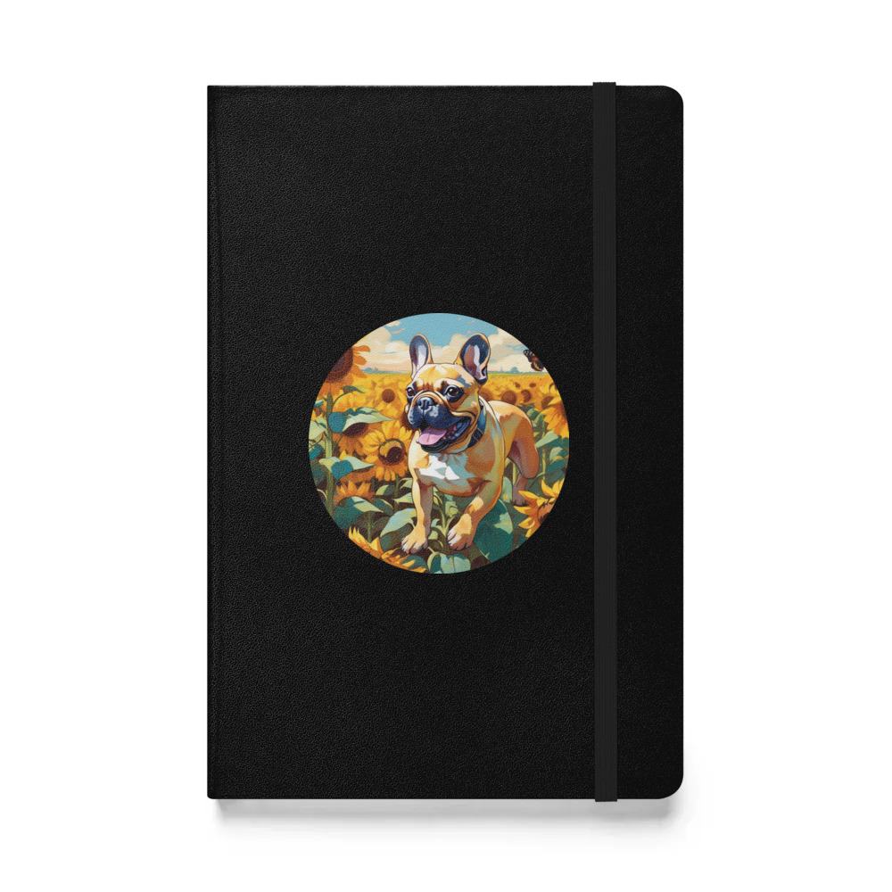 PugMug Custom Tan French Bulldog Hardcover Bound Notebook