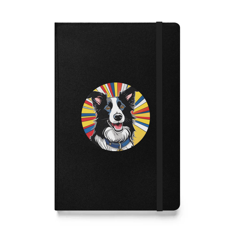 PugMug Custom Border Collie Hardcover Bound Notebook