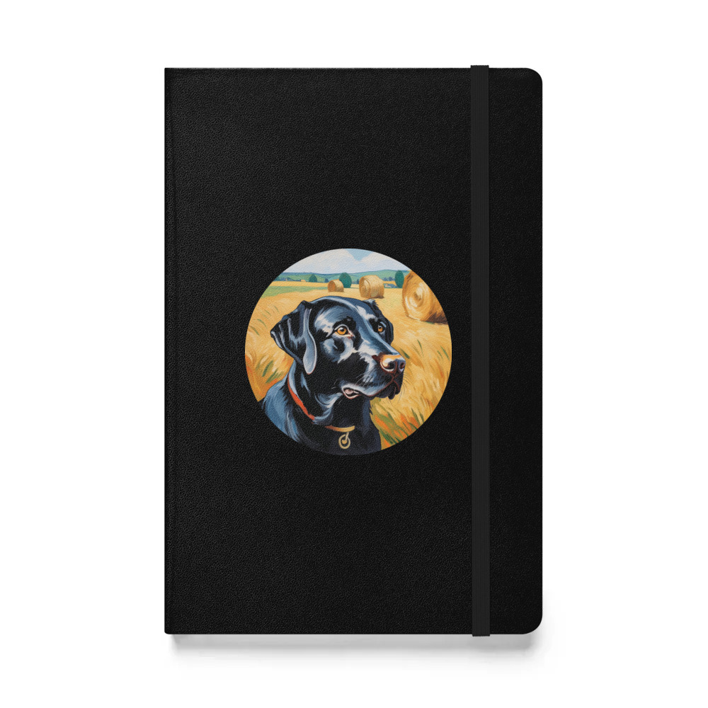 PugMug Custom Black Labrador Retriever Hardcover Bound Notebook