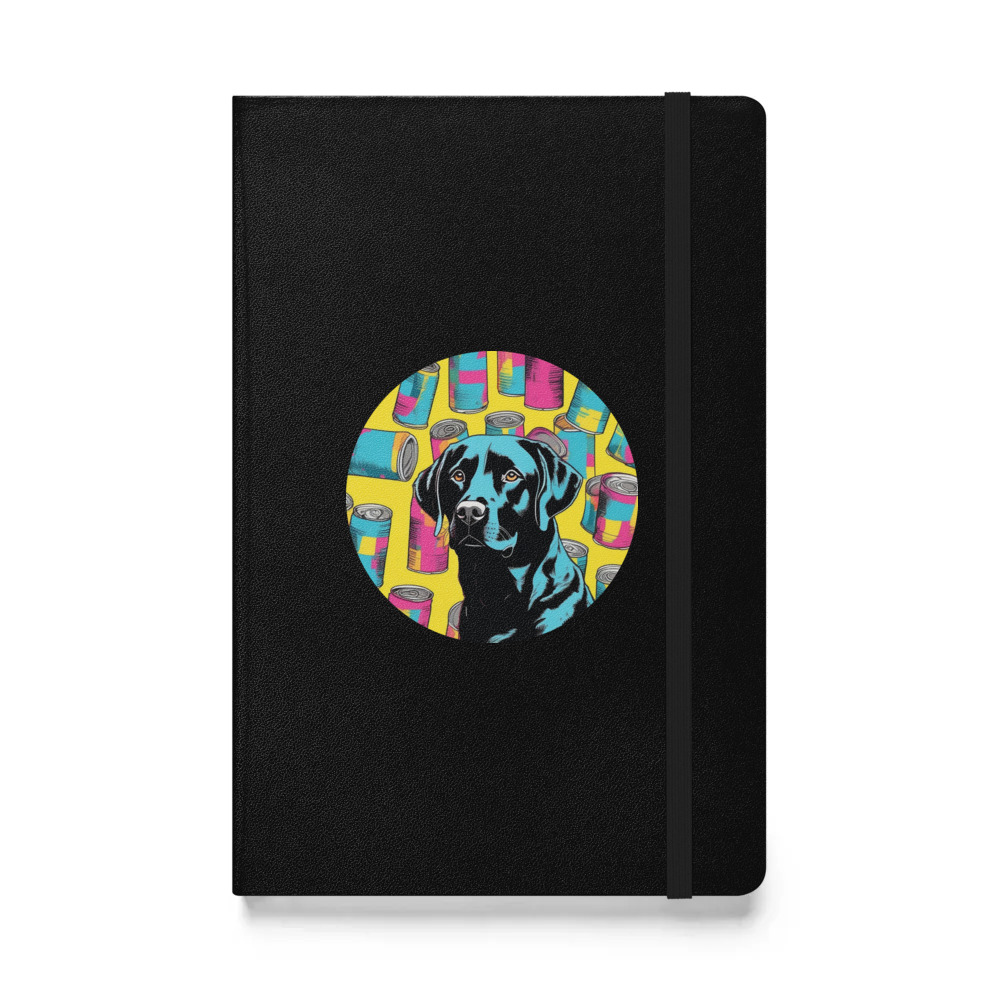PugMug Custom Black Labrador Retriever Hardcover Bound Notebook