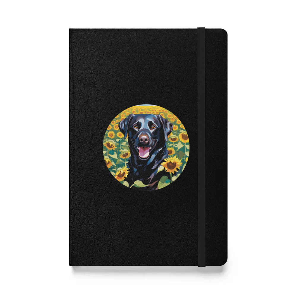 PugMug Custom Black Labrador Retriever Hardcover Bound Notebook