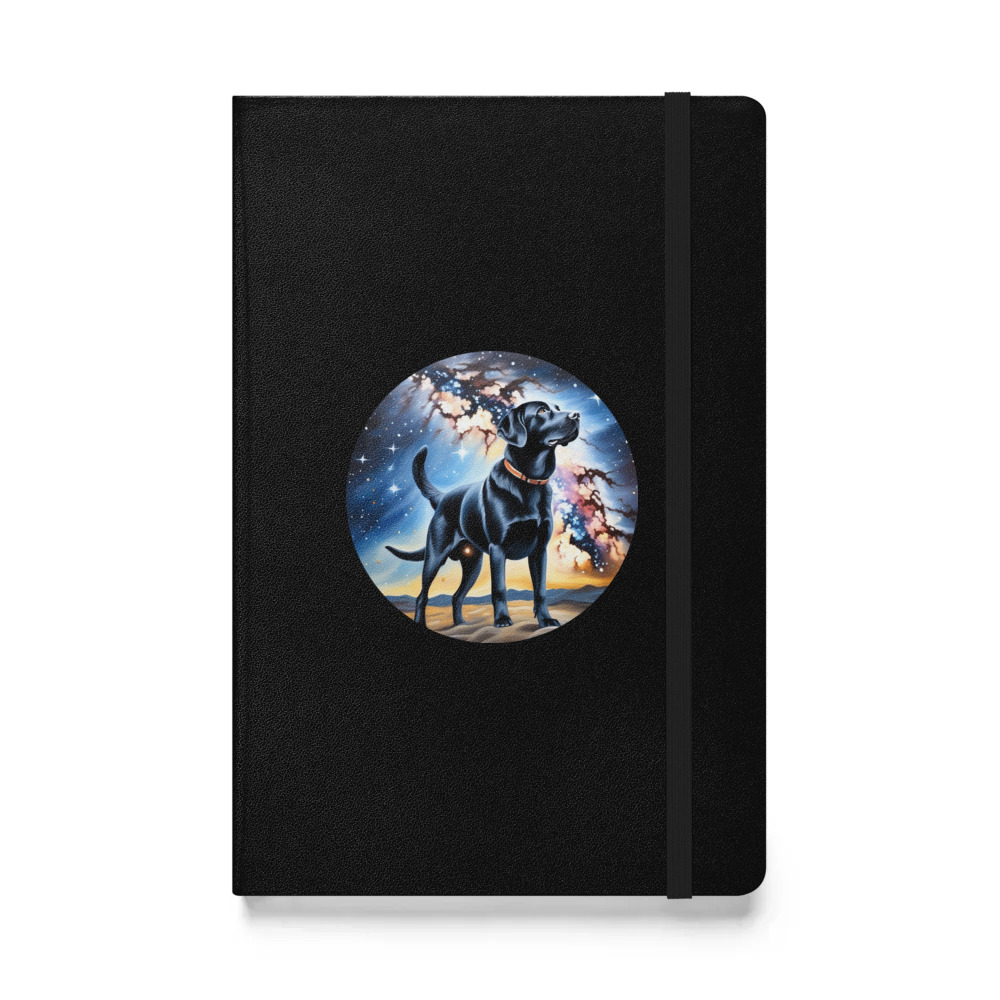 PugMug Custom Black Labrador Retriever Hardcover Bound Notebook