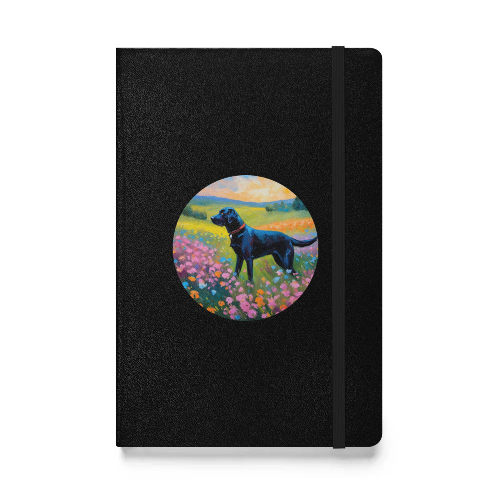 PugMug Custom Black Labrador Retriever Hardcover Bound Notebook