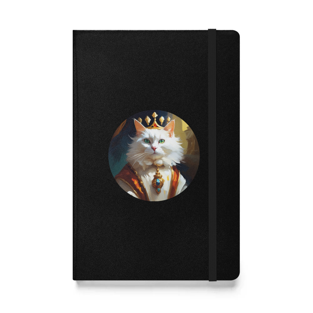 PugMug Custom White Companion Cat Hardcover Bound Notebook