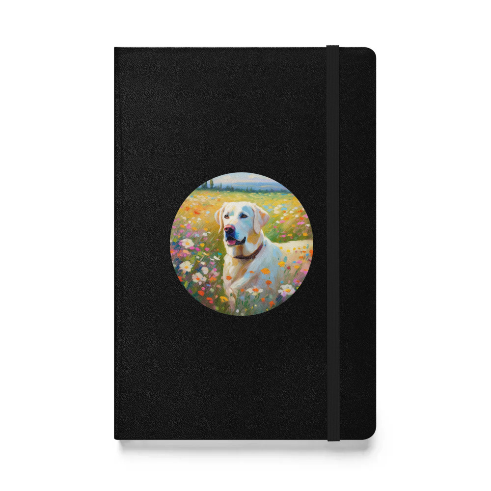 PugMug Custom White Labrador Retriever Hardcover Bound Notebook
