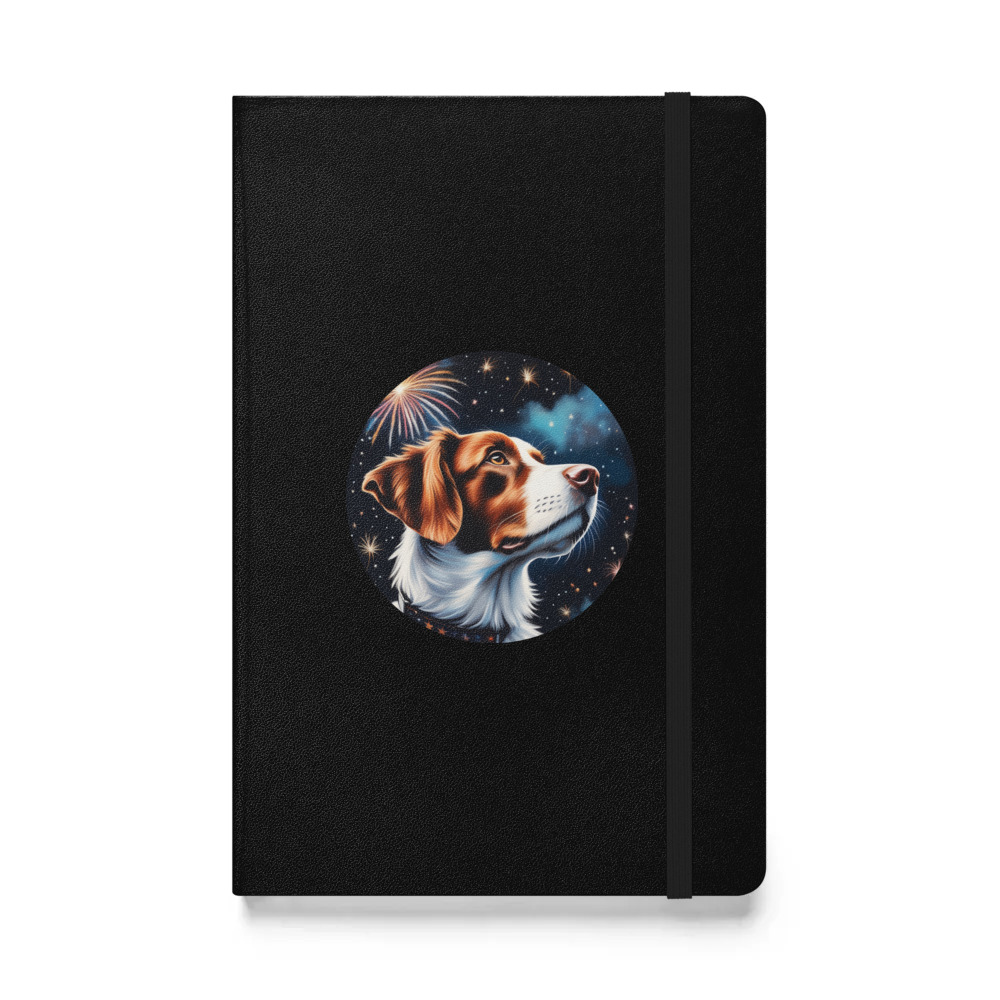 PugMug Custom Brittany Dog Hardcover Bound Notebook
