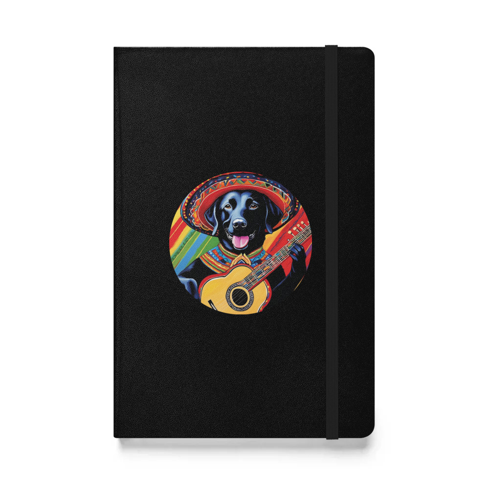 PugMug Custom Black Labrador Retriever Hardcover Bound Notebook