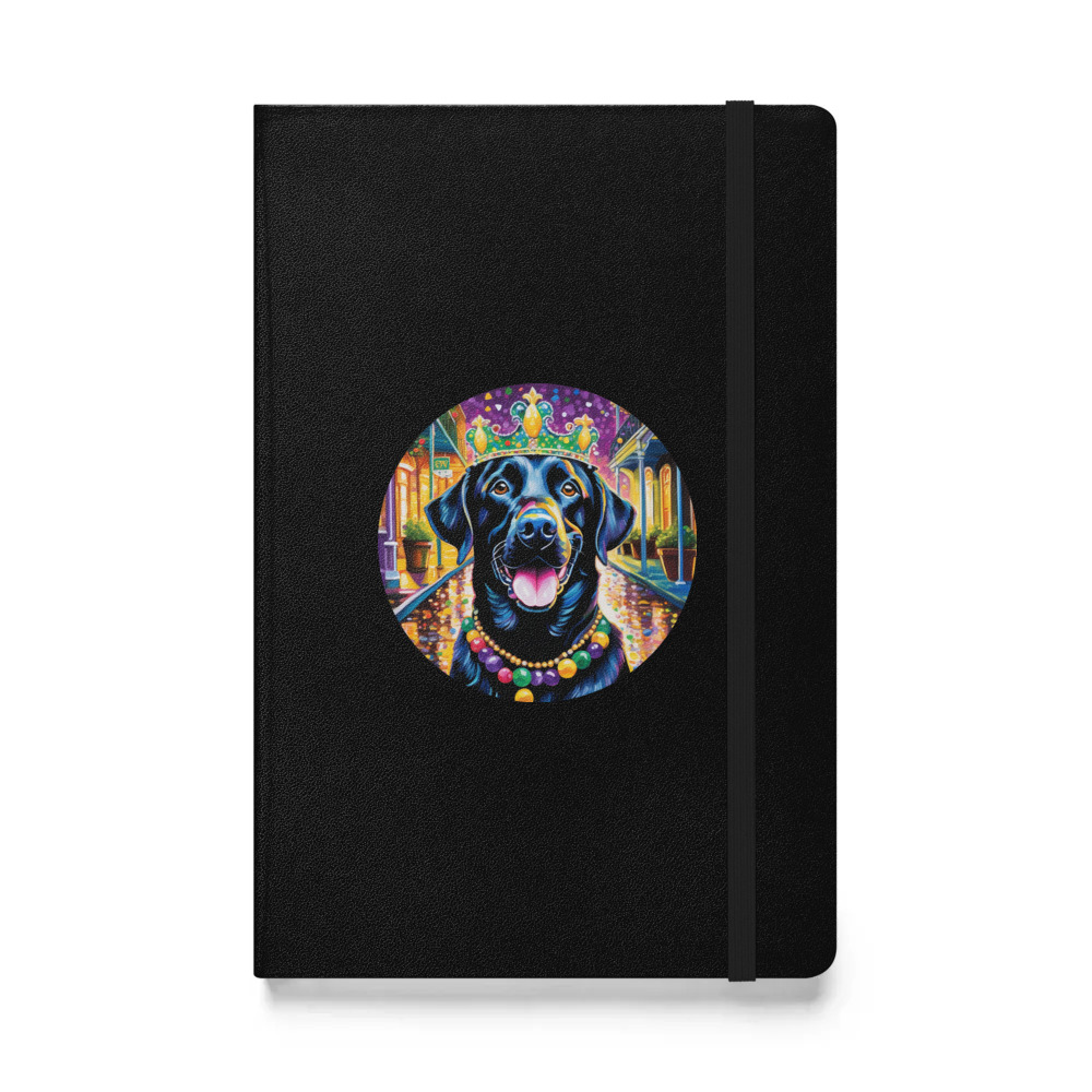 PugMug Custom Black Labrador Retriever Hardcover Bound Notebook