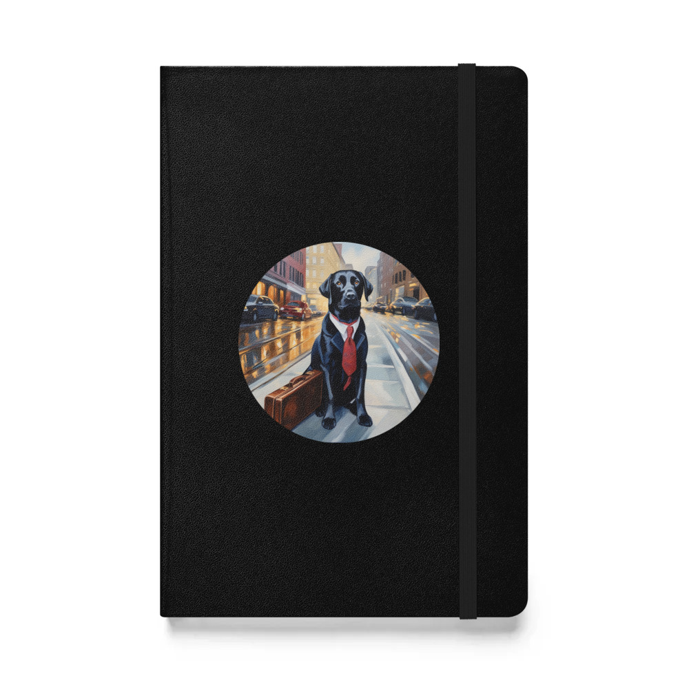 PugMug Custom Black Labrador Retriever Hardcover Bound Notebook