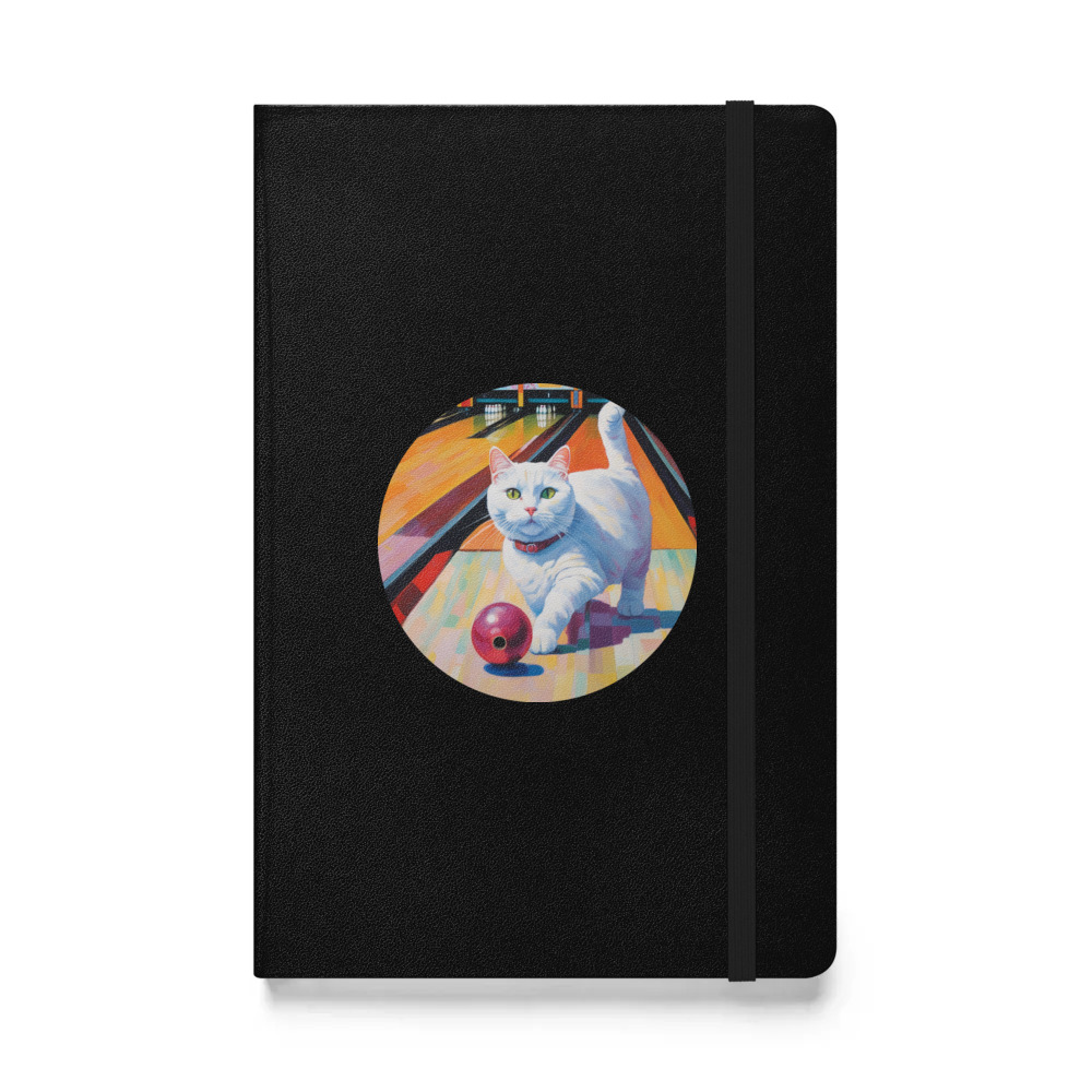 PugMug Custom White Companion Cat Hardcover Bound Notebook