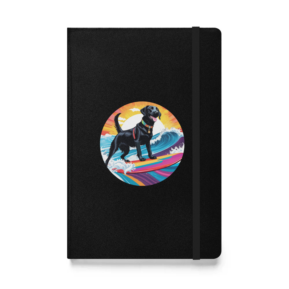 PugMug Custom Black Labrador Retriever Hardcover Bound Notebook