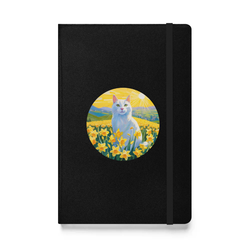 PugMug Custom White Companion Cat Hardcover Bound Notebook