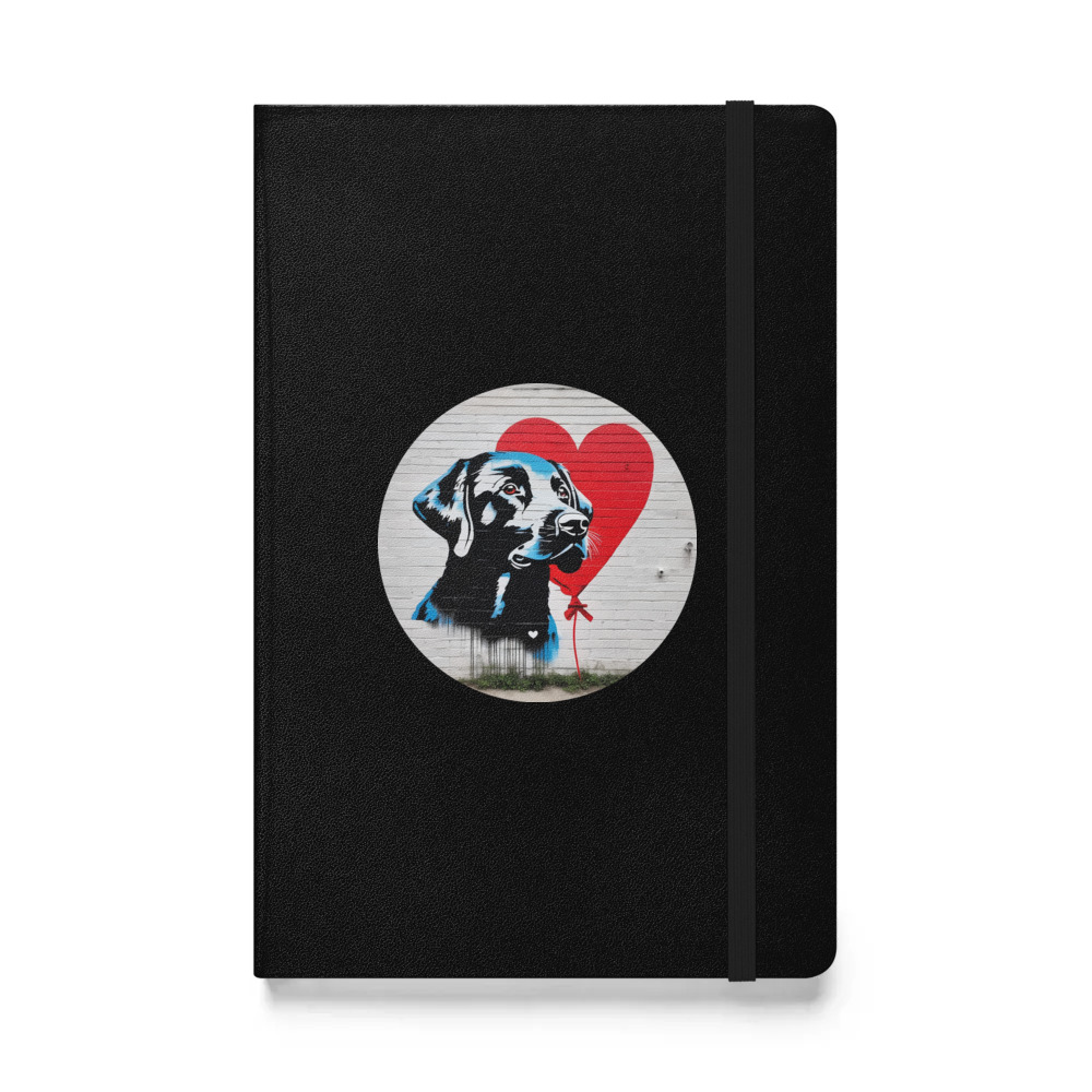 PugMug Custom Black Labrador Retriever Hardcover Bound Notebook
