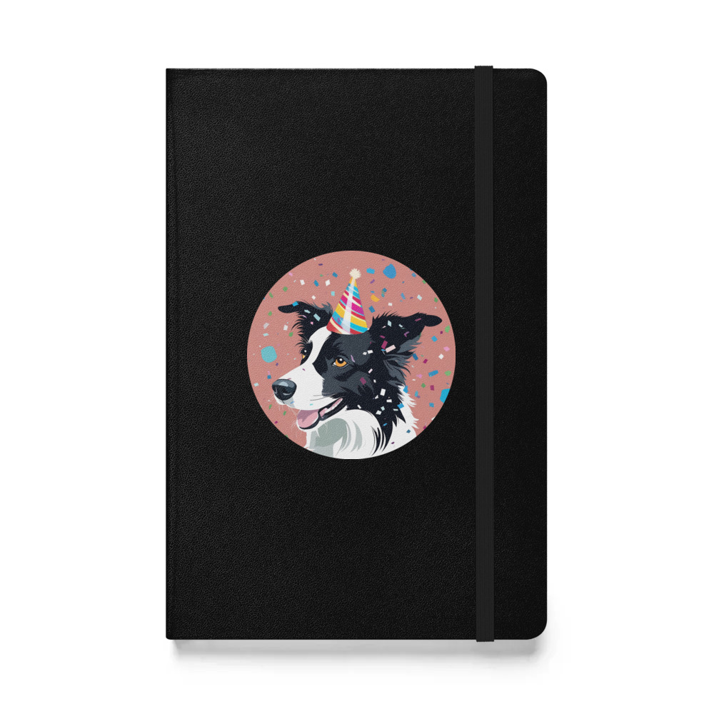 PugMug Custom Border Collie Hardcover Bound Notebook