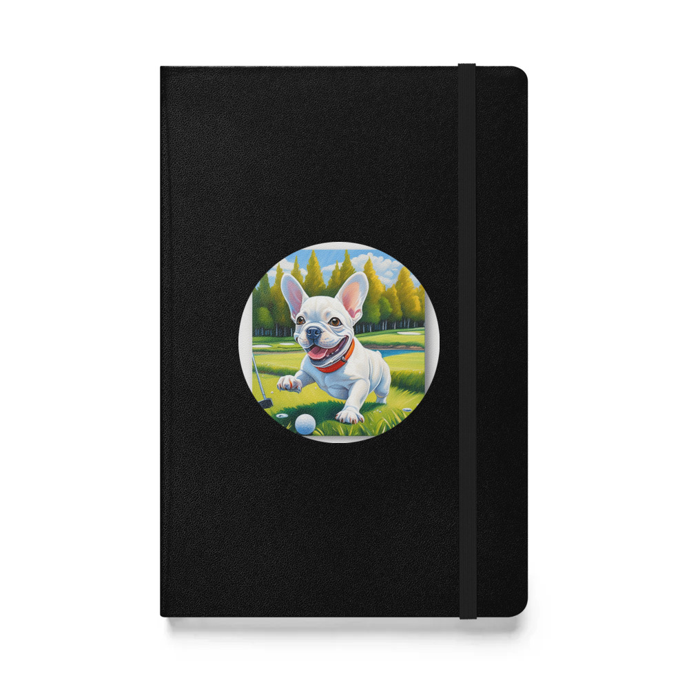PugMug Custom White French Bulldog Hardcover Bound Notebook