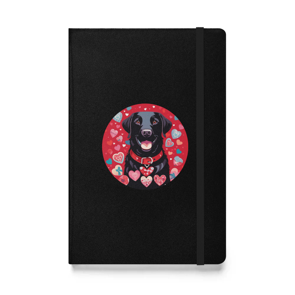 PugMug Custom Black Labrador Retriever Hardcover Bound Notebook
