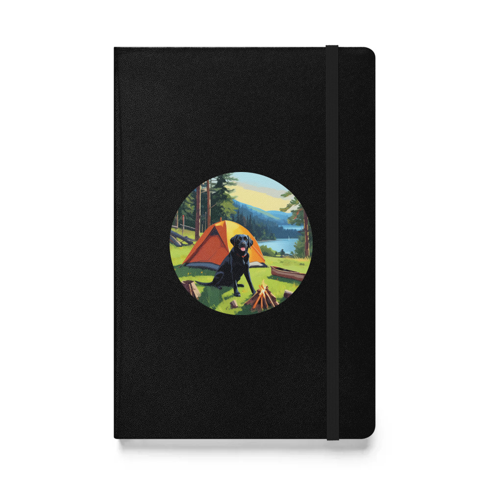 PugMug Custom Black Labrador Retriever Hardcover Bound Notebook
