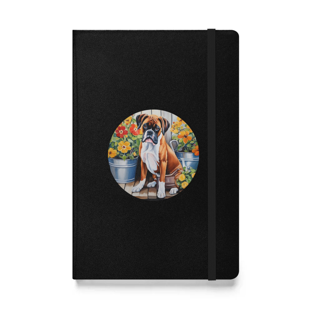 PugMug Custom Boxer Dog Hardcover Bound Notebook