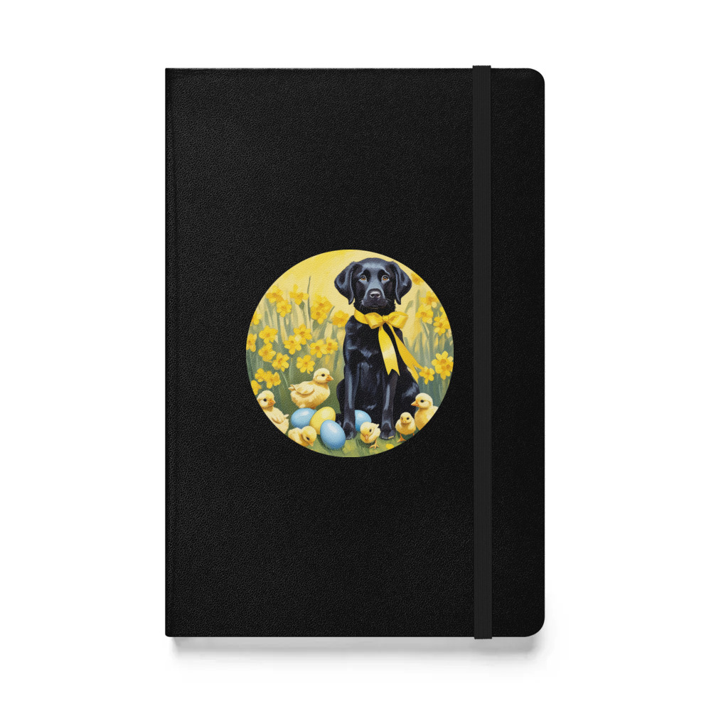 PugMug Custom Black Labrador Retriever Hardcover Bound Notebook