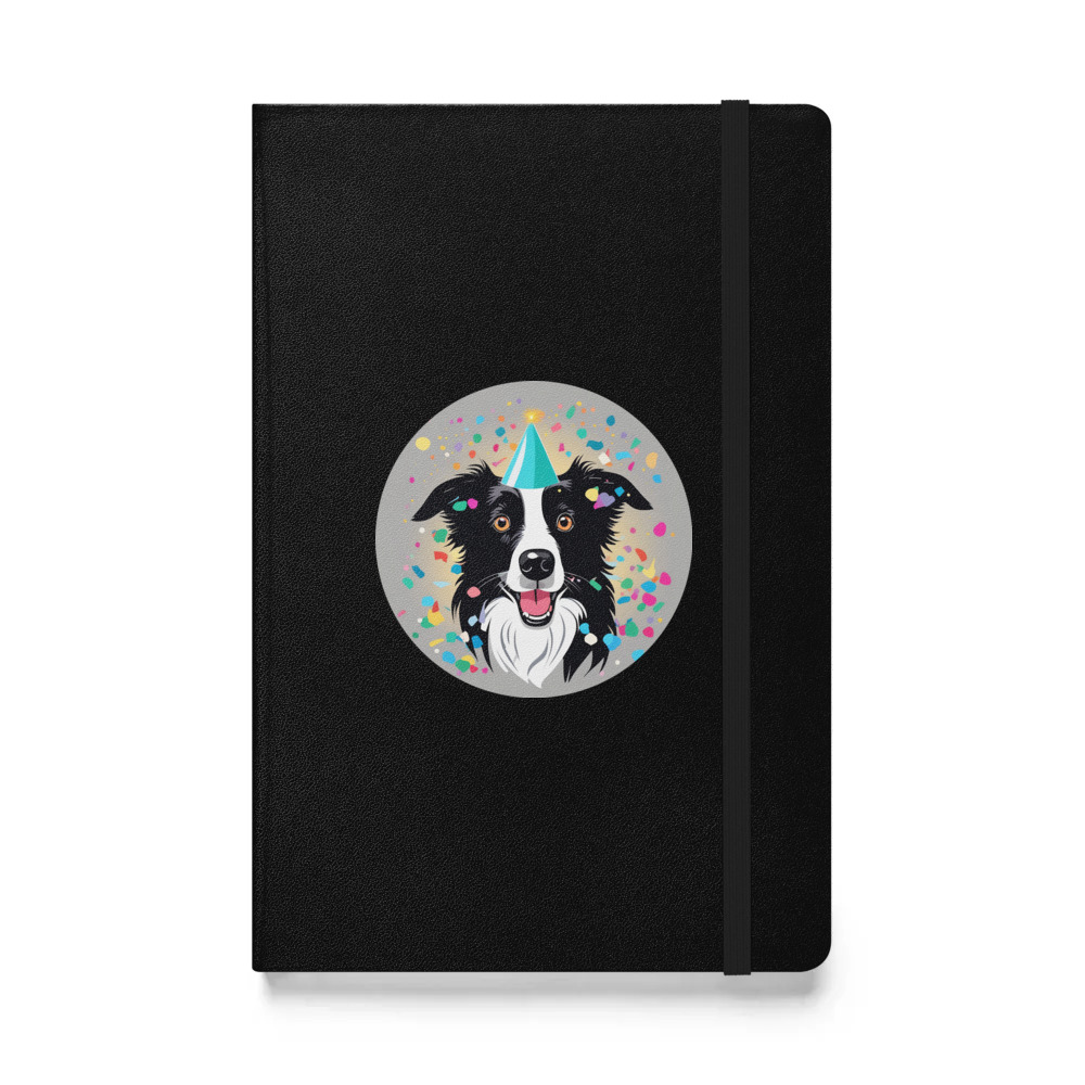 PugMug Custom Border Collie Hardcover Bound Notebook