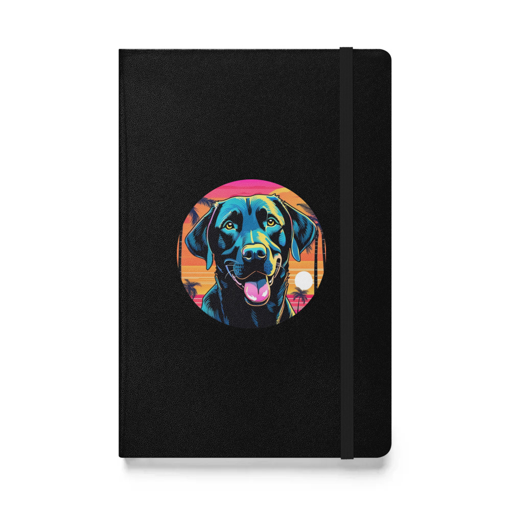 PugMug Custom Black Labrador Retriever Hardcover Bound Notebook