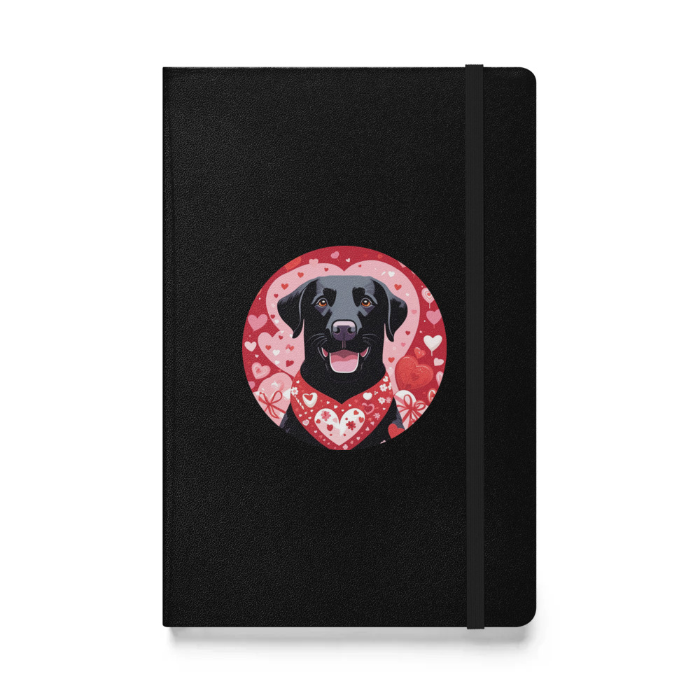 PugMug Custom Black Labrador Retriever Hardcover Bound Notebook