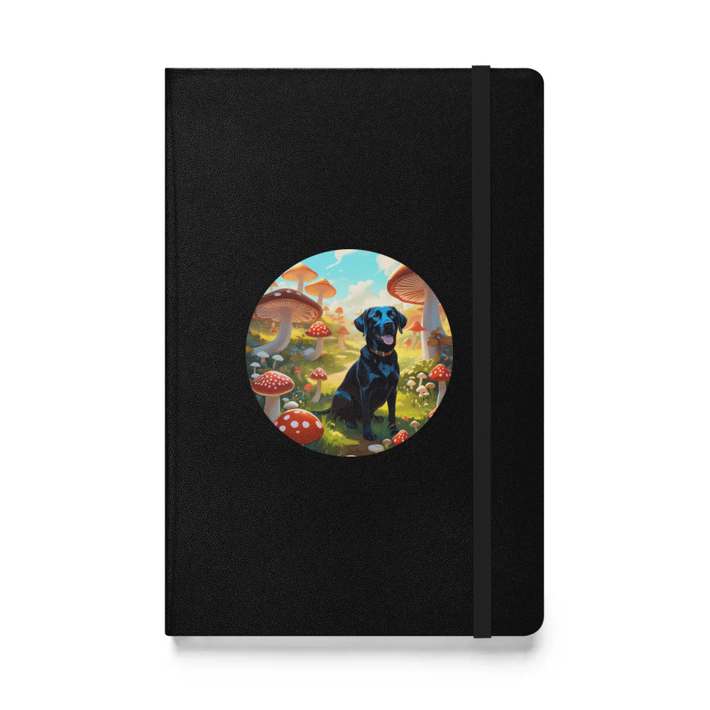 PugMug Custom Black Labrador Retriever Hardcover Bound Notebook