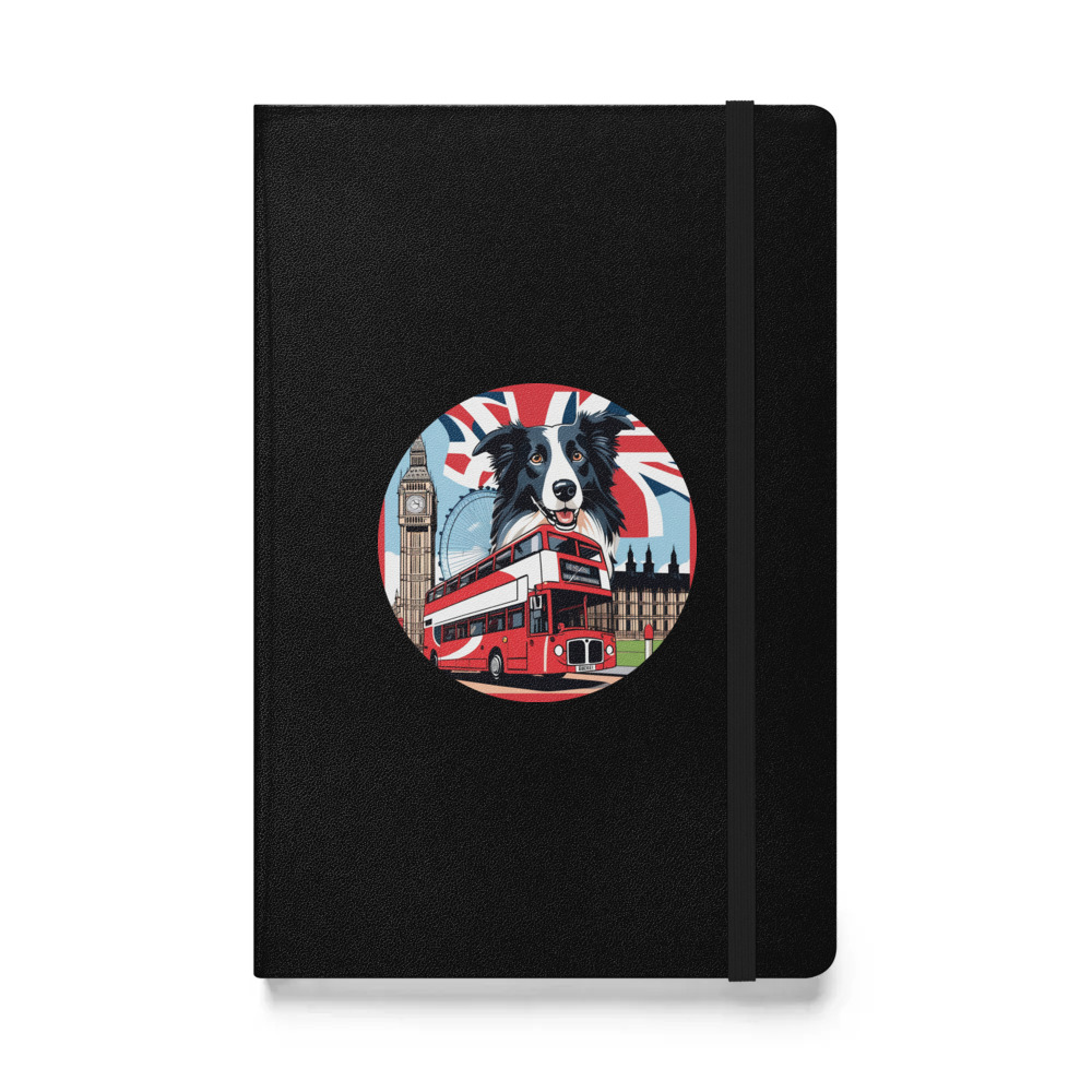 PugMug Custom Border Collie Hardcover Bound Notebook