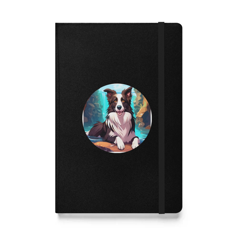 PugMug Custom Border Collie Hardcover Bound Notebook