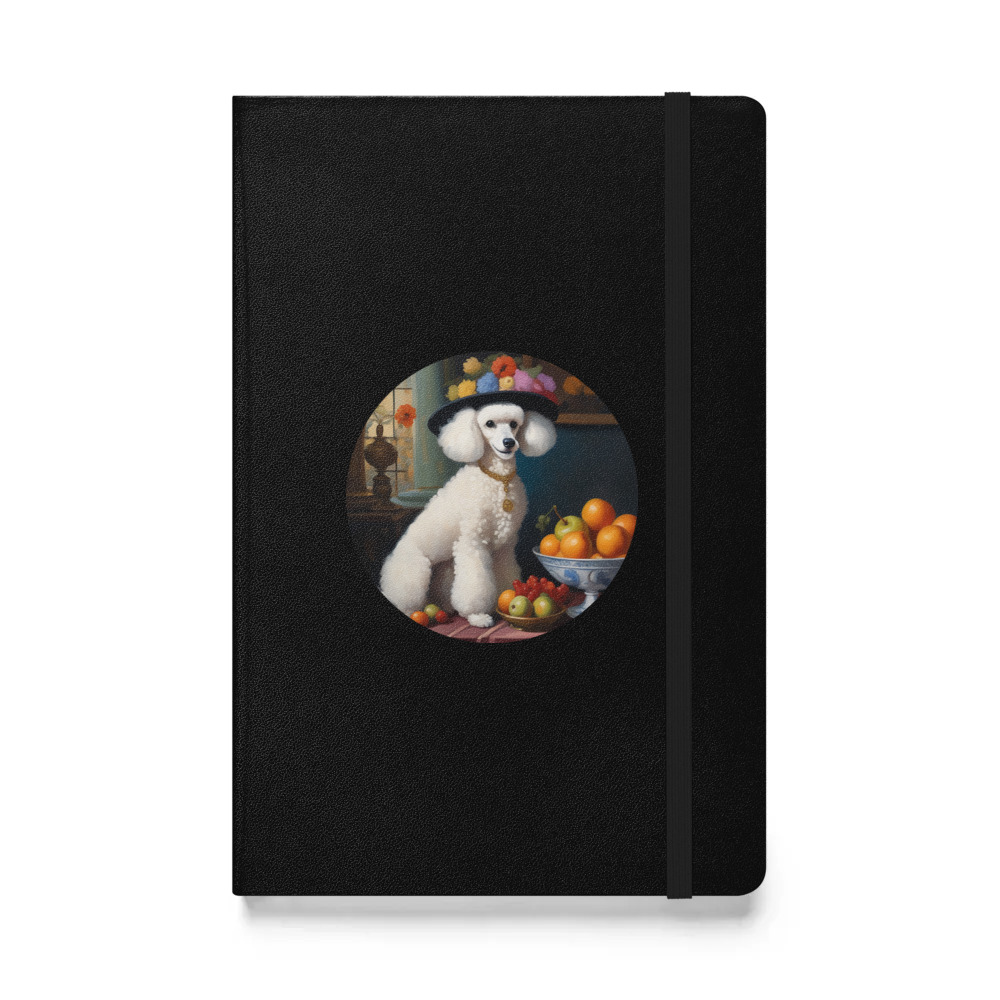 PugMug Custom White Poodle Hardcover Bound Notebook