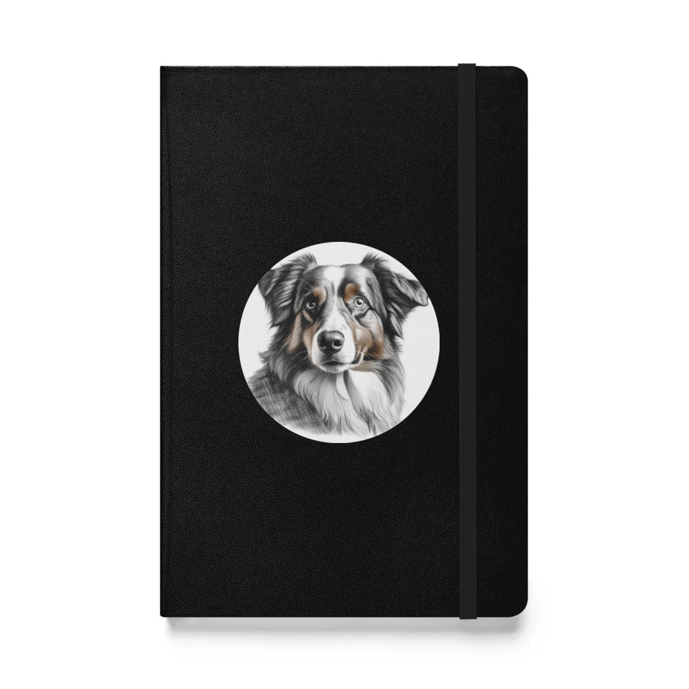PugMug Custom Australian Shepherd Dog Hardcover Bound Notebook