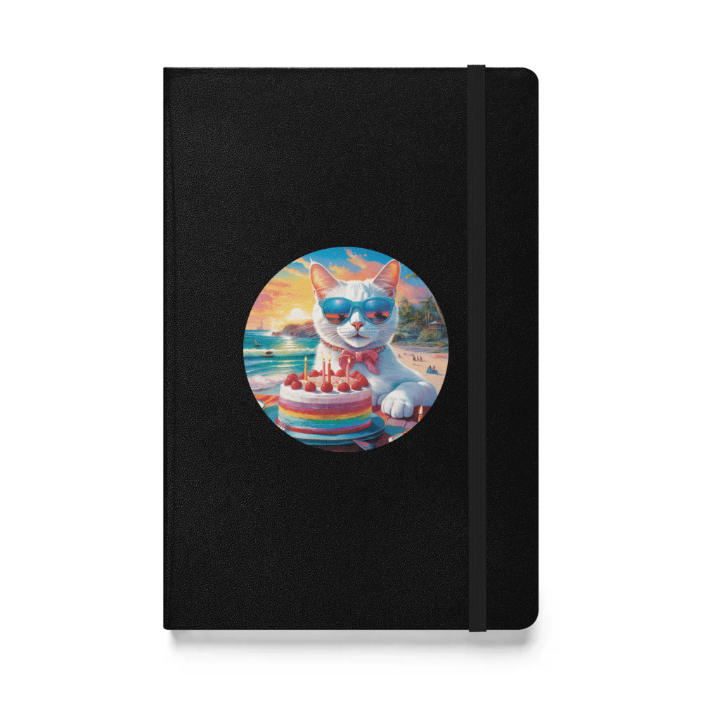 PugMug Custom White Companion Cat Hardcover Bound Notebook