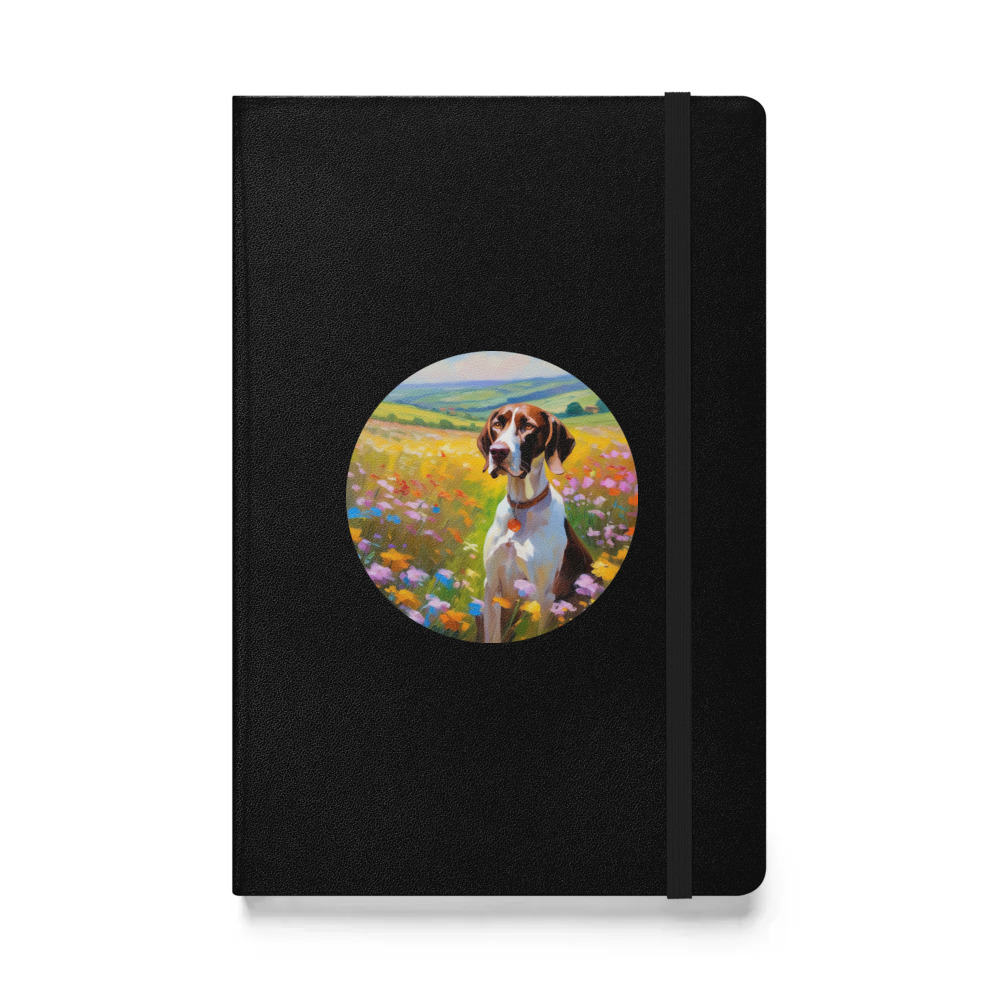 PugMug Custom Pointer Dog Hardcover Bound Notebook